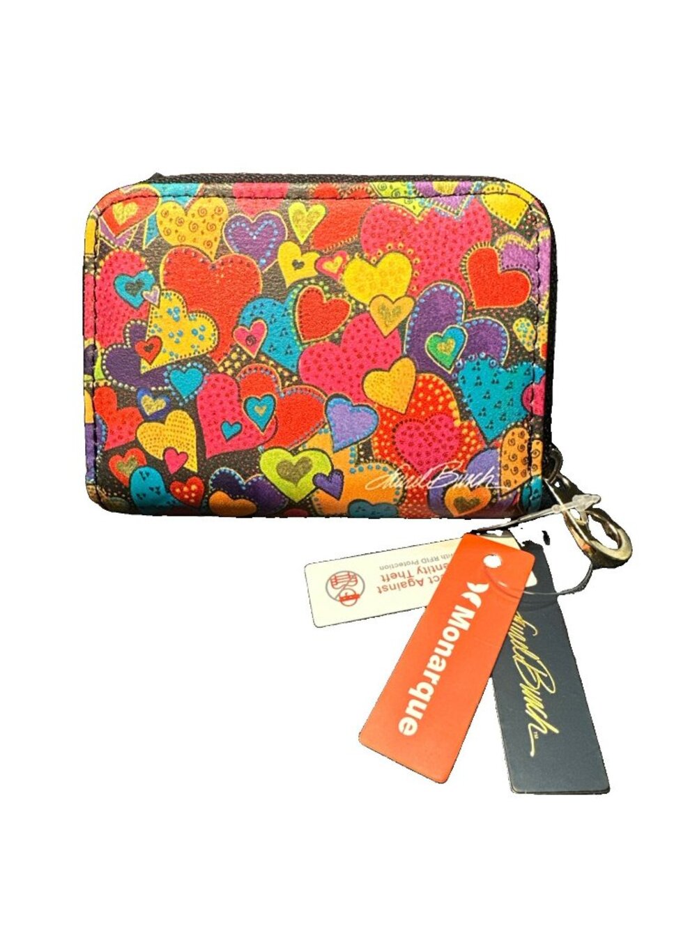 Laurel Burch Wallet Dancing Hearts Zip Around New With Tags